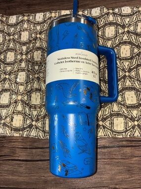 Ashland Blue Stainless Steel Insulated Travel Tumbler with Handle